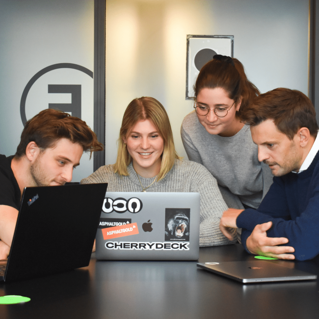 Business team discussing environmentally aware organisations