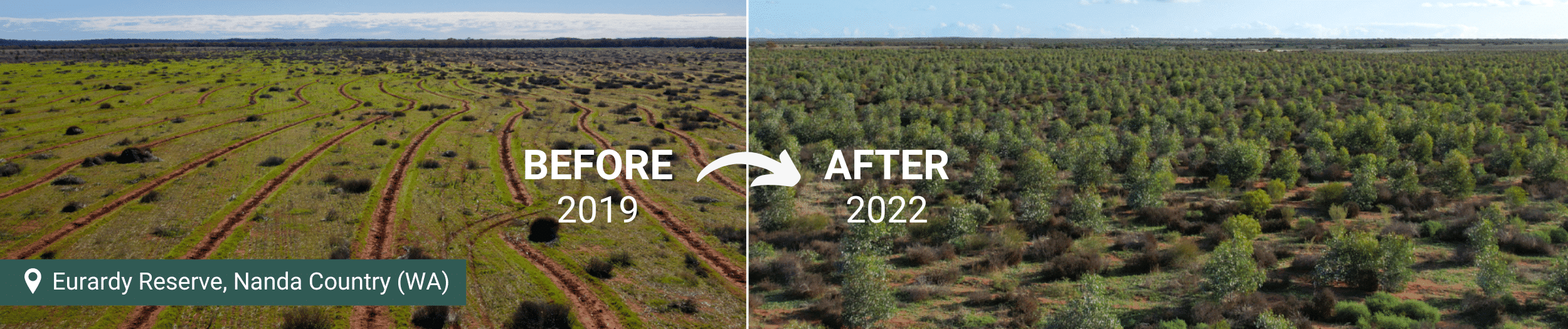 Land-restoration-Eurardy-AU before and after land restoration